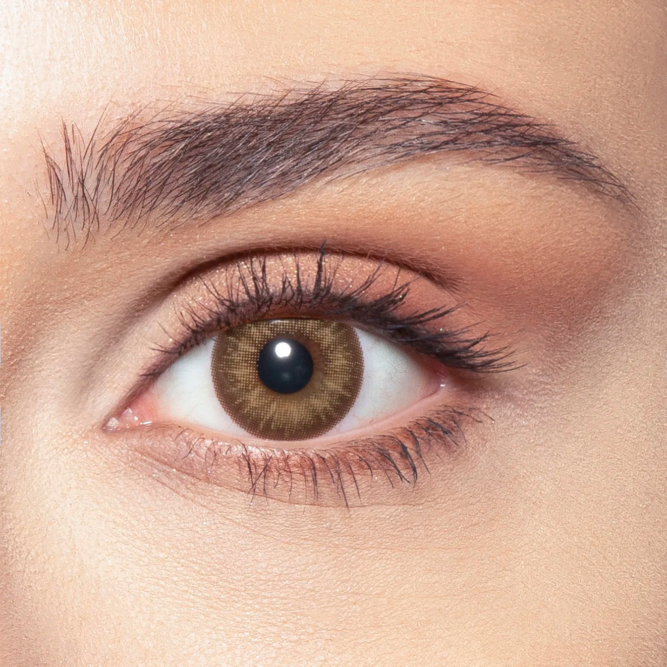 Almond Brown after — On Hazel Eyes